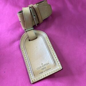 Louis Vuitton luggage tag and wrist band
